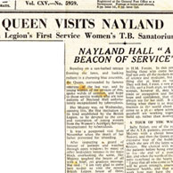 Newsclip 1935 Queen visits Nayland